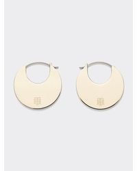 Tommy Hilfiger Rosévergulde Oorbellen Met Monogram - Roze