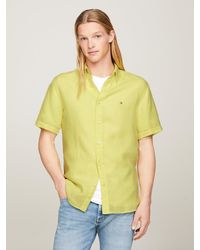 Tommy Hilfiger - Short Sleeve Regular Fit Linen Shirt - Lyst