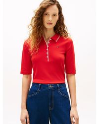 Tommy Hilfiger - Slim Fit Tipped Half Sleeve Polo Shirt - Lyst