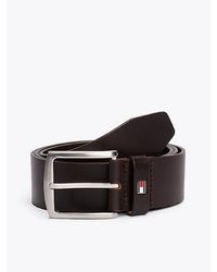 Tommy Hilfiger - Cinturón Denton De Piel Con Logo - Lyst