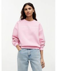 Tommy Hilfiger - Logo Relaxed Fleece Sweatshirt - Lyst