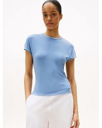 Tommy Hilfiger - Slim Fit Rundhals-T-Shirt Mit Flügelärmeln - Lyst