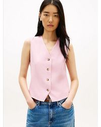 Tommy Hilfiger - Chaleco Atemporal Con Botones Dorados - Lyst