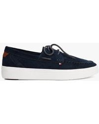 Tommy Hilfiger - Lace-up Suede Hybrid Boat Shoes - Lyst