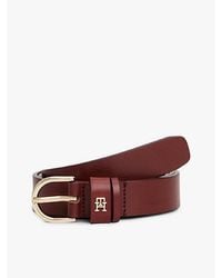 Tommy Hilfiger - Cinturón Essential De Piel Con Monograma Th - Lyst