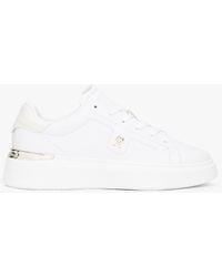 Tommy Hilfiger - Leather Th Monogram Court Trainers - Lyst