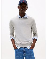 Tommy Hilfiger - Trui Met Ronde Hals En Geborduurde Vlag - Lyst