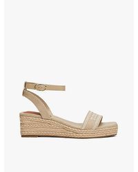 Tommy Hilfiger - Hilfiger Monotype Espadrille Met Sleehak - Lyst