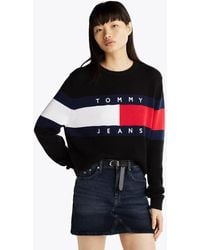 Tommy Hilfiger - Pullover Relaxed Fit Con Bandiera Color Block - Lyst