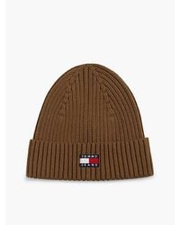 Tommy Hilfiger - Heritage Logo Rib Knit Beanie - Lyst