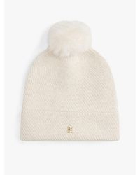 Tommy Hilfiger - Chic Metallic Pom Pom Beanie - Lyst