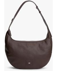 Tommy Hilfiger - Logo Patch Slouch Leather Crossbody Bag - Lyst