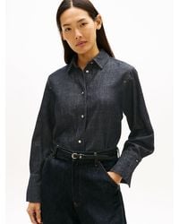 Tommy Hilfiger - Relaxed Fit Flag Embroidery Denim Shirt - Lyst