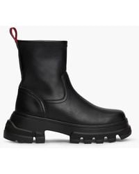 Tommy Hilfiger - Leather Cleat Mid Boots - Lyst