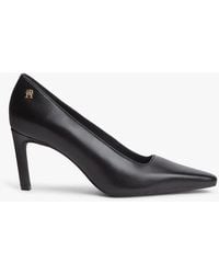 Tommy Hilfiger - Th Monogram Leather High Heels - Lyst