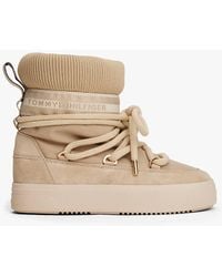 Tommy Hilfiger - Bottes De Neige Déperlantes À Lacets - Lyst