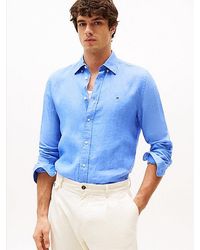 Tommy Hilfiger - Regular Fit Overhemd Van Puur Linnen - Lyst