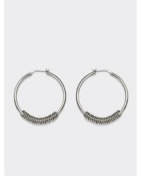 Tommy Hilfiger Zilverkleurige Oorbellen Met Ringetjes - Metallic