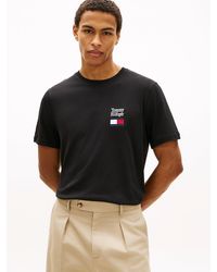 Tommy Hilfiger - Logo Embroidery Jersey Crew Neck T-Shirt - Lyst