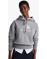 Tommy Hilfiger - Logo Embroidery Drawstring Fleece Hoody - Lyst