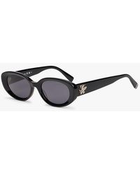 Tommy Hilfiger - Logo Plaque Oval Sunglasses - Lyst
