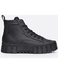 Tommy Hilfiger - Warm Lined Leather High-top Trainers - Lyst