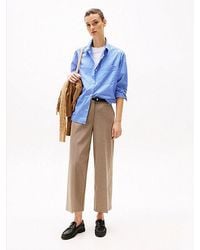 Tommy Hilfiger - Cropped Broek Met Wijde Fit En Anti-Kreuk - Lyst