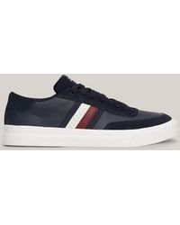 Tommy Hilfiger - Leather Signature Tape Trainers - Lyst