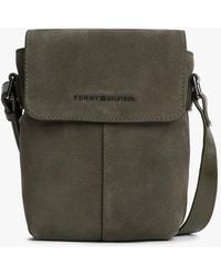 Tommy Hilfiger - Metal Logo Suede Crossbody Bag - Lyst