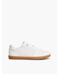 Tommy Hilfiger - Th Tribeca Leather Embossed Monogram Trainers - Lyst