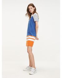 Tommy Hilfiger Colour-blocked T-shirtjurk - Blauw