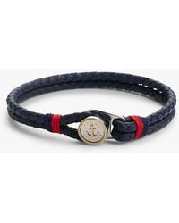 Tommy Hilfiger - Plated Nautical Charm Leather Bracelet - Lyst