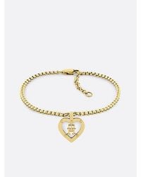 Tommy Hilfiger - Vergulde Armband Met Hart En Th-Monogram - Lyst
