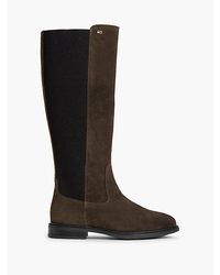 Tommy Hilfiger - Enamel Flag Suede High Chelsea Boots - Lyst