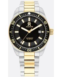 Tommy Hilfiger - Two-tone Gold-plated Th Monogram Watch - Lyst