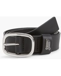 Tommy Hilfiger - Leather Oval Buckle Logo Plaque Belt - Lyst