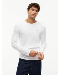 Tommy Hilfiger - Toy Jean Origina Ribbed Organic Cotton Ong Eeve T-hirt - Lyst
