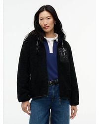 Tommy Hilfiger - Teddy Fleece Zip Thru Relaxed Hooded Jacket - Lyst