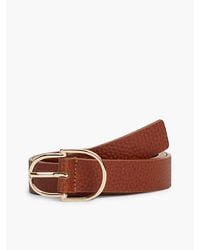 Tommy Hilfiger - Pebble Grain Leather Double Loop Belt - Lyst