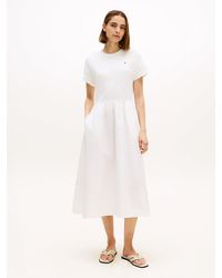 Tommy Hilfiger Belted Denim Fit And Flare Midi Dress in Blue | Lyst UK Tommy Hilfiger Belted Denim Fit And Flare Midi Dress in Blue | Lyst UK