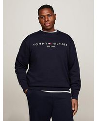 Tommy Hilfiger - Plus Regular Flex Fleece Sweatshirt Met Logo - Lyst
