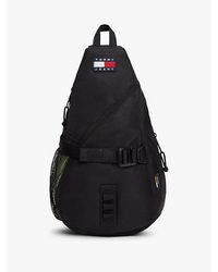 Tommy Hilfiger - Schuine Outdoor Rugzak Van Ripstop Met Logo - Lyst