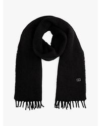 Tommy Hilfiger - Heritage Sjaal Van Wolmix Met Metalen Logo - Lyst