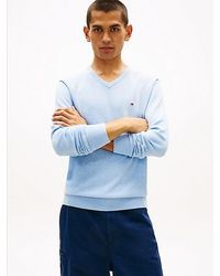 Tommy Hilfiger - Pullover Mit Flag-Stickerei Und V-Ausschnitt - Lyst