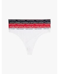Tommy Hilfiger - 3 Pack Premium Essential Floral Lace Thongs - Lyst