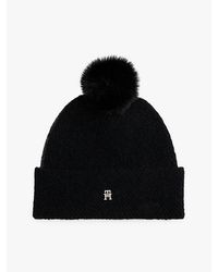 Tommy Hilfiger - Chic Beanie Met Pompon En Wol - Lyst