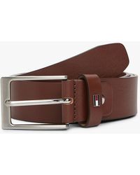 Tommy Hilfiger - Rectangular Buckle Adjustable Leather Belt - Lyst