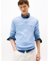Tommy Hilfiger - Trui Met Ronde Hals En Geborduurde Vlag - Lyst