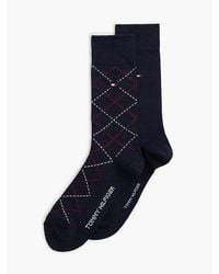 Tommy Hilfiger - 2 Pack Argyle Flag Embroidery Socks - Lyst