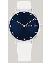 Tommy Hilfiger - Reloj con esfera azul y correa de silicona - Lyst